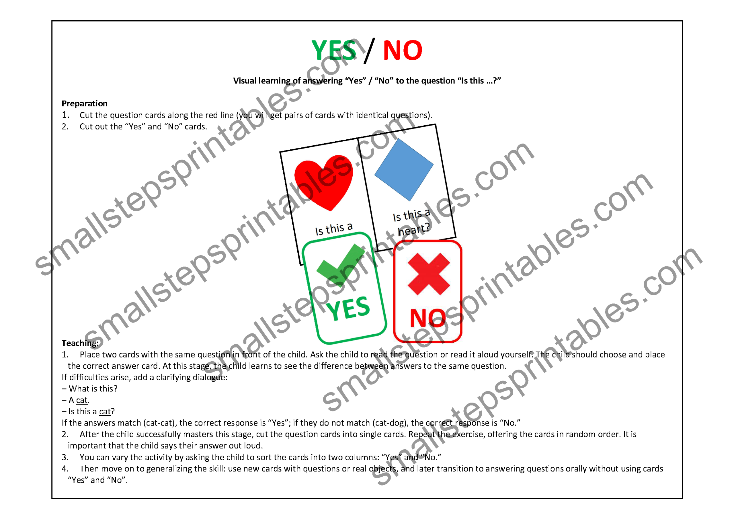 Yes / No Answers